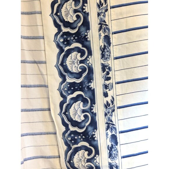 Ralph Lauren Porcelain Blue Tamarind Jonquil Full Fitted & Flat Sheet Set 100% C - Picture 1 of 4